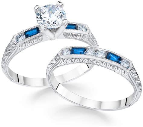 Engagement Wedding Ring Pair