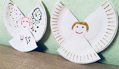 Engel aus Pappteller - Basteln mit Kindern | Der Familienblog für