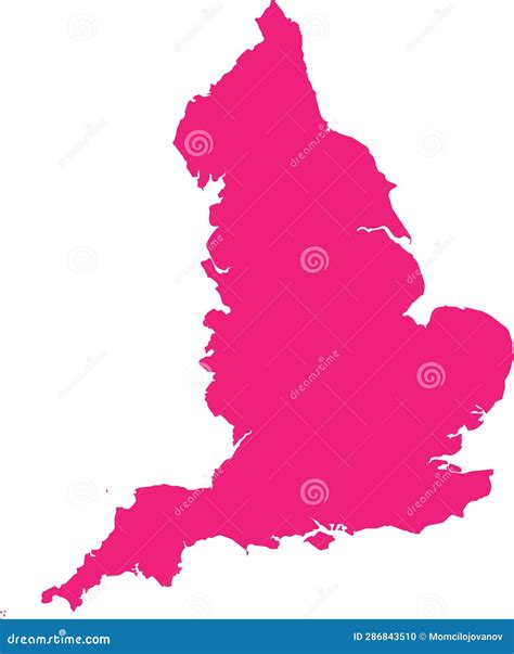 England Ceremonial Counties Vector Map Colored Regions — Stock Vector