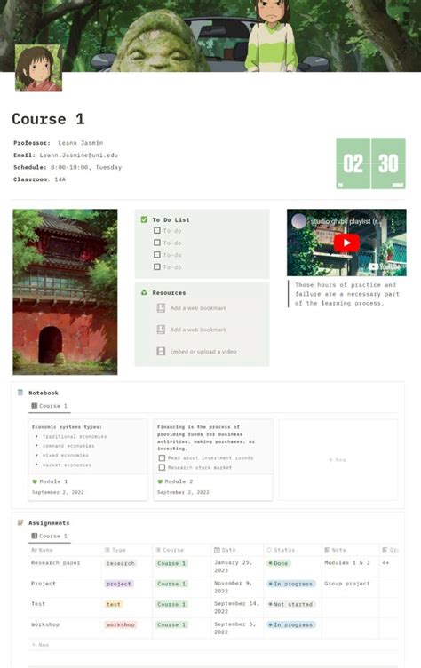 Enghibli Notion Template