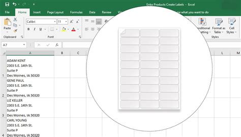 Enghs Label Template Excel