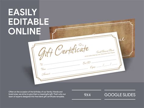 Engift Certificate Template Google Docs