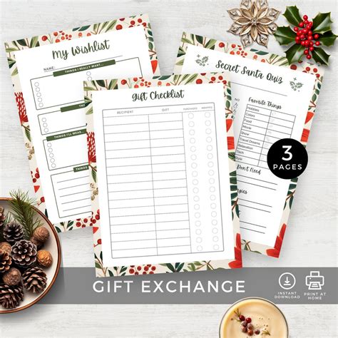 Engift Exchange List Template