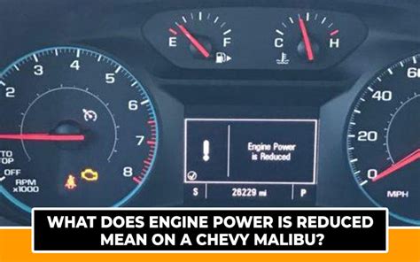 engine power reduced chevy malibu