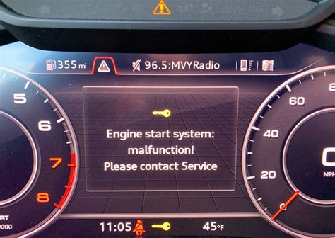 Engine Start System Malfunction Please Contact Service