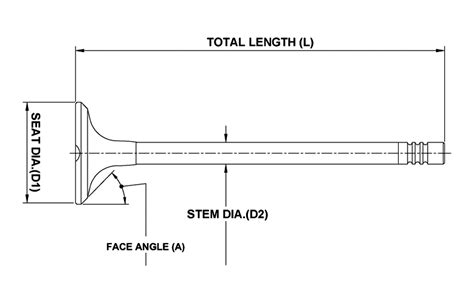 Engine Valve Dimensions