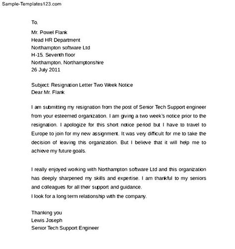 Resignation Letter For Engineer Pdf Sample Resignation
