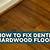 engineered hardwood floor dents