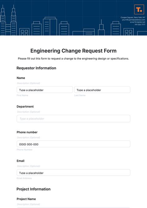 engineering change request form template