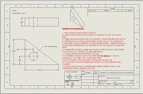 Engineering Drawing Notes Examples