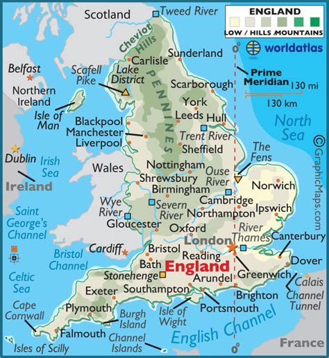England Maps & Facts World Atlas