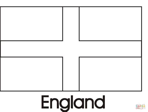 england flag colouring page