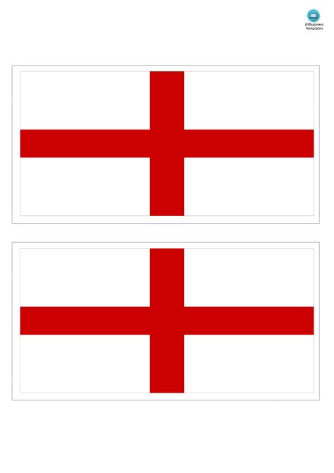 england flag template to print