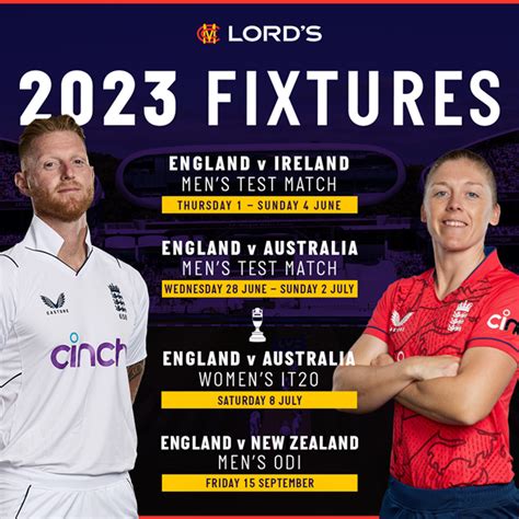 england men cricket fixtures 2023