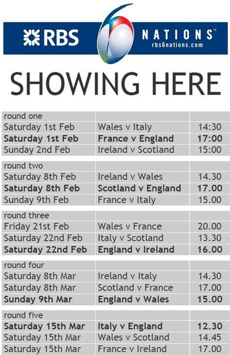 england rugby fixtures 6 nations
