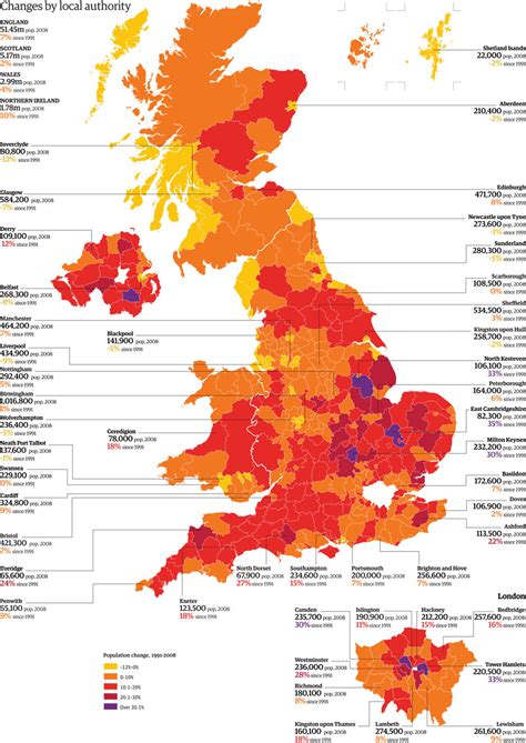 english cities and towns by population