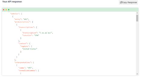 English Dictionary Api Python