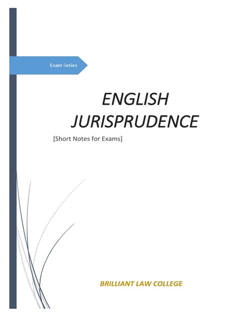 english jurisprudence pdf