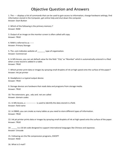 english objective questions and answers pdf