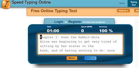 english speed test online