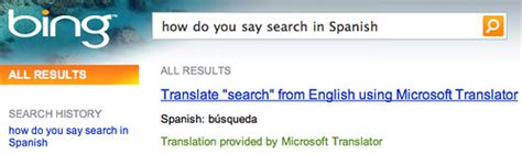 english to spanish translation bing