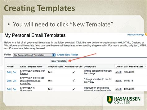 Engmail Creating Templates