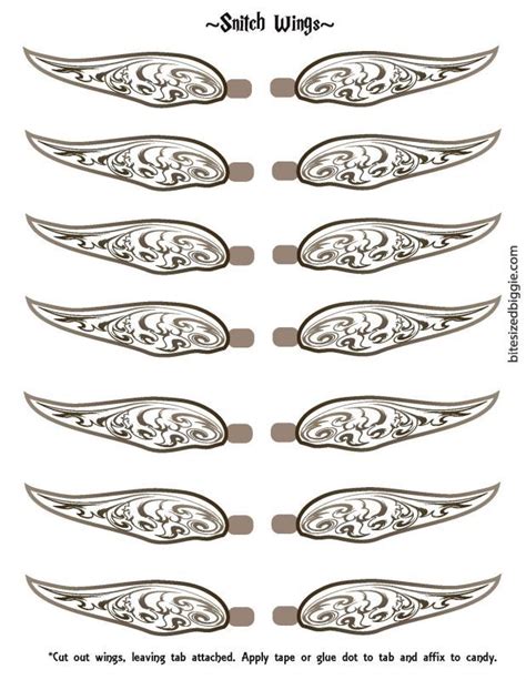 Engolden Snitch Wing Template