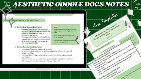 Engoogle Docs Aesthetic Notes Templates