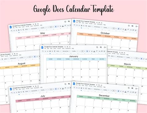 Engoogle Docs Calendar Templates