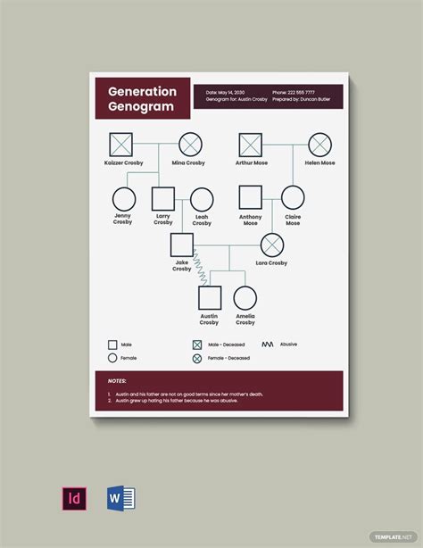Engoogle Docs Genogram Template