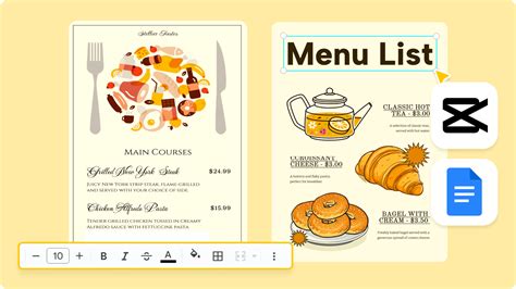 Engoogle Docs Menu Template