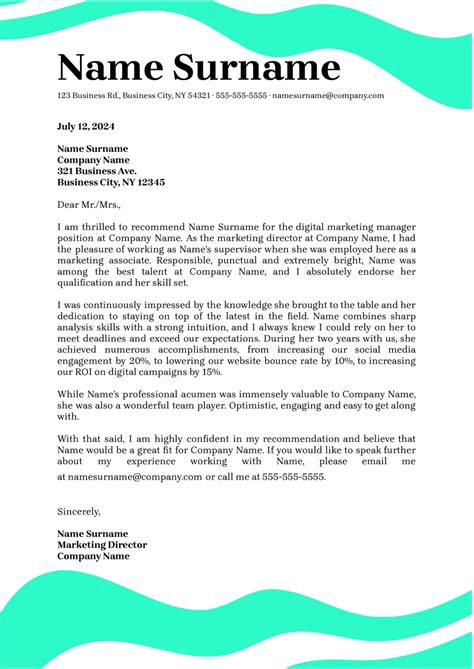 Engoogle Docs Reference Letter Template