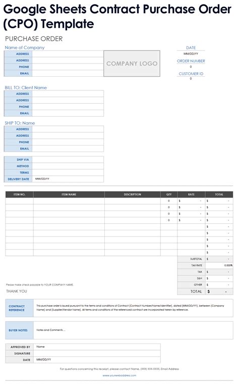 Engoogle Sheets Contract Template