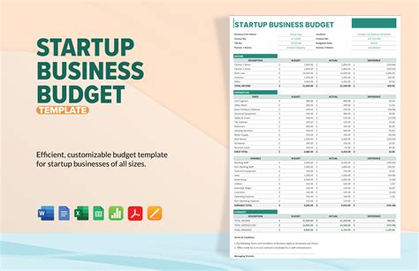 Engoogle Sheets Startup Budget Template