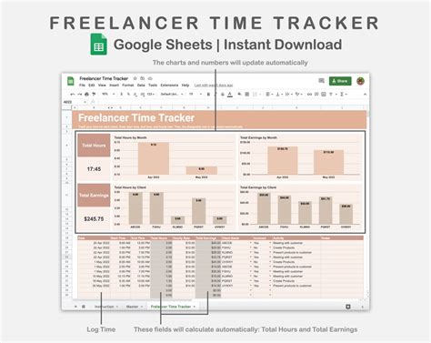 Engoogle Sheets Time Tracker Template
