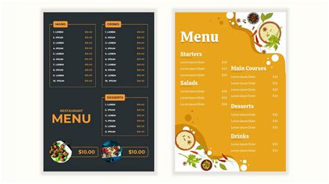 Engoogle Slides Menu Template