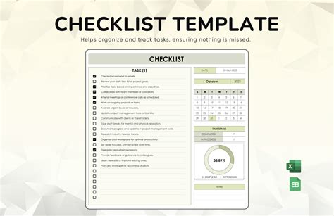 Engoogle Spreadsheet Checklist Template