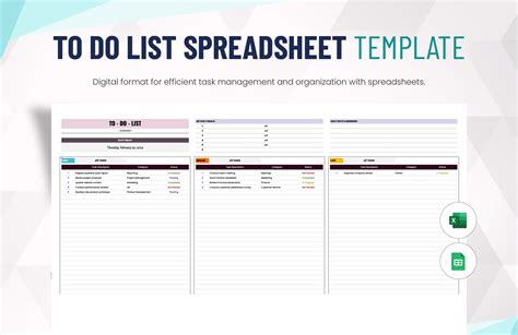 Engoogle Spreadsheet To Do List Template
