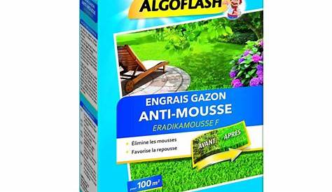 Engrais Gazon Antimousse ALGOFLASH 12 kg Engrais