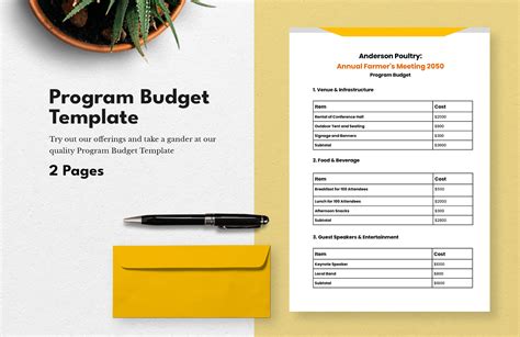Engrant Program Budget Template