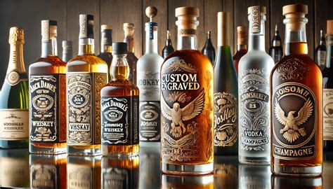 Engraved Bottles Of Rum