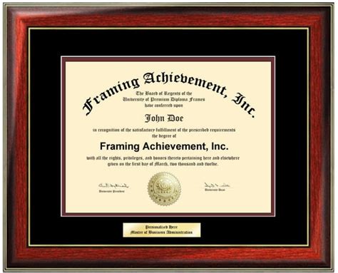 Engraved Certificate Frame