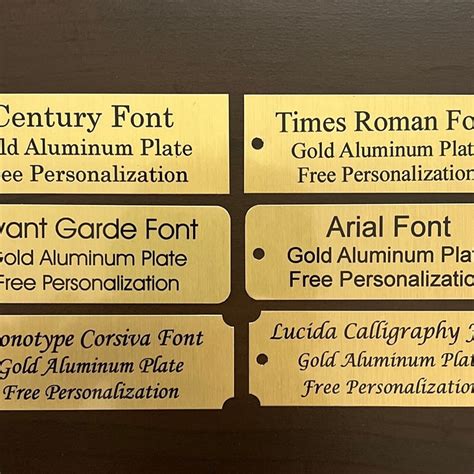 Engraved Gold Plates