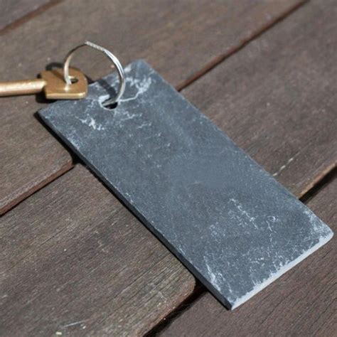 Engraved Slate Keyring