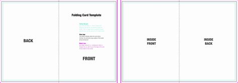 Enhalf Fold Card Template Google Docs