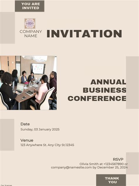 Enhalf Page Invitation Template