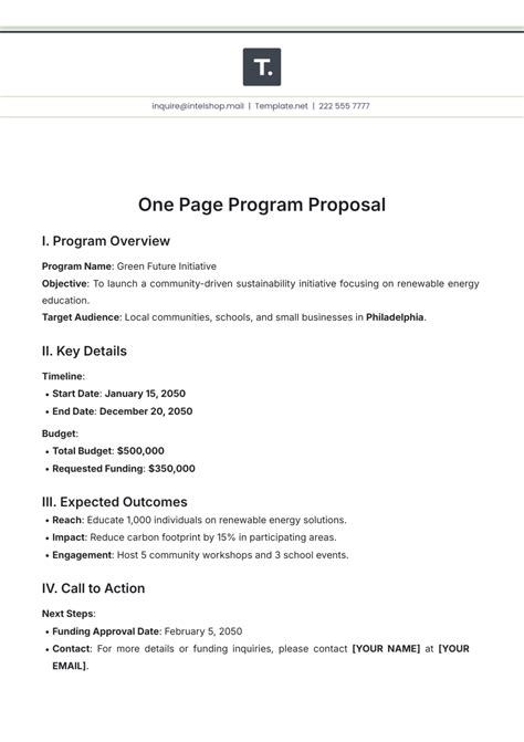 Enhalf Page Program Template