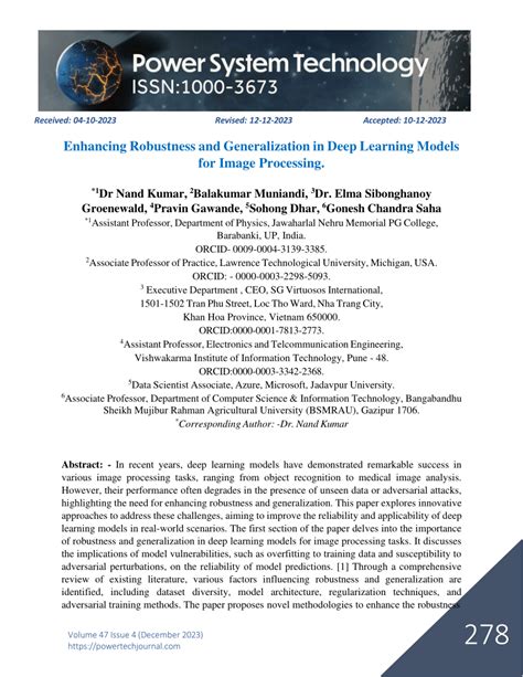 enhancing robustness and generalization in deep learning models for image processing
