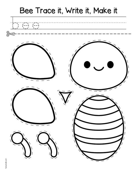 Enheart Bee Craft Template