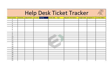 Enhelp Desk Ticket Template Excel